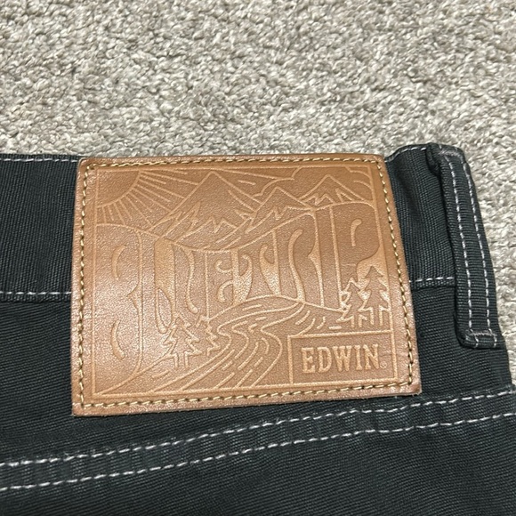 Vintage Edwin Baggy Black Jean Shorts - Picture 3 of 8